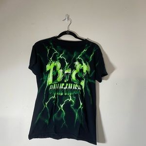 Billie Ellish Green Lightening Graphic Tee Merch